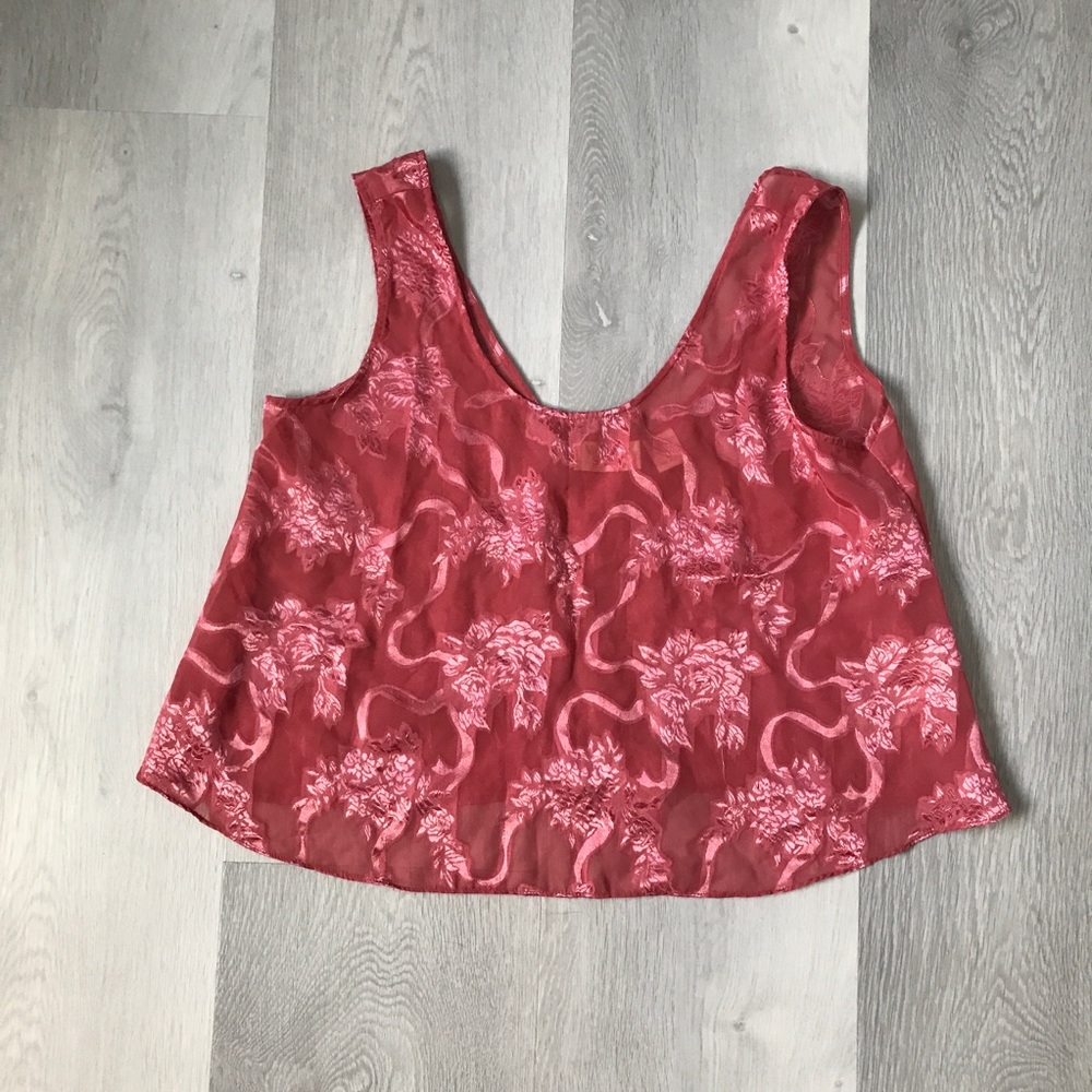 VTG VICTORIAS SECRET CROPPED CAMISOLE TOP  WOMENS SMALL